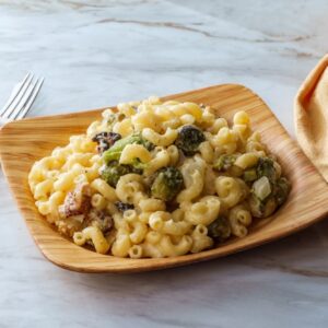 Mac and cheese with Brussels sprouts 