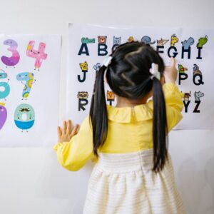 a child learning their ABC's