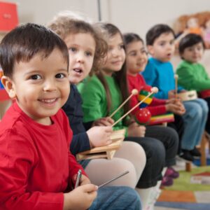 children playing musical instruments