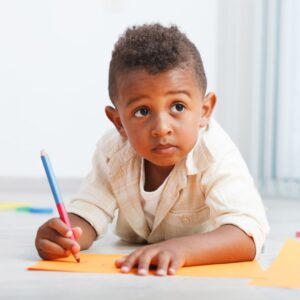 img of a child writing